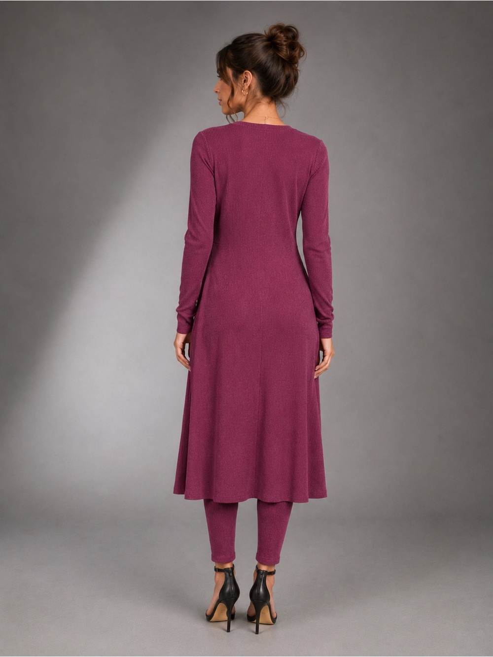 Longline Ribbed Jumpsuit Set - Picture 3 of 13